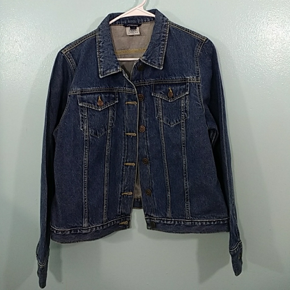Lands End denim jean jacket